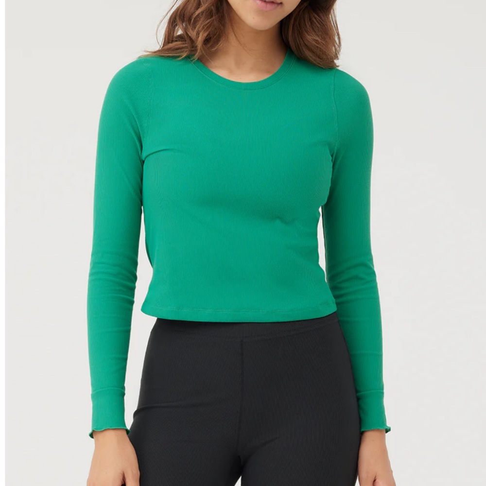 Outdoor Voices SuperForm Rib Longsleeve in Ivy